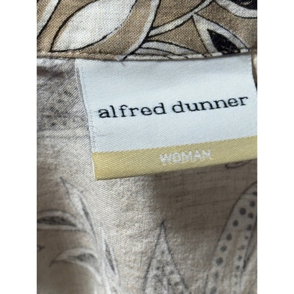 Alfred Dunner‎ Floral Button Down Shirt Short Sleeve Neutral Print 18W - Picture 7 of 9